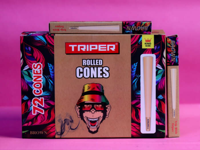 Triper Rolled Cones - Brown (72 Pcs)